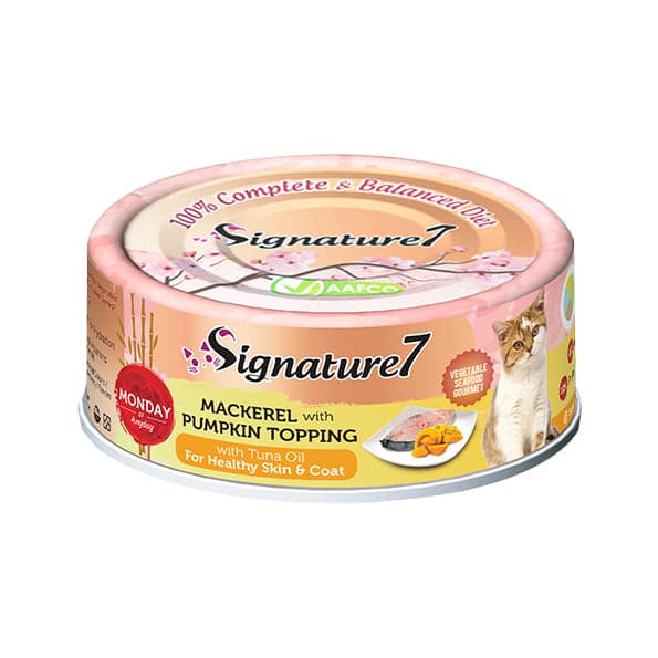 سقنتشر 7 طعام رطب للقطط بنكهة الماكريل واليقطين 70غ