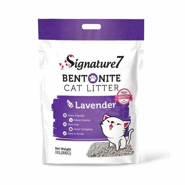 سيقنتشر7 رمل بينتونيت للقطط برائحة اللافندر 8 كغ