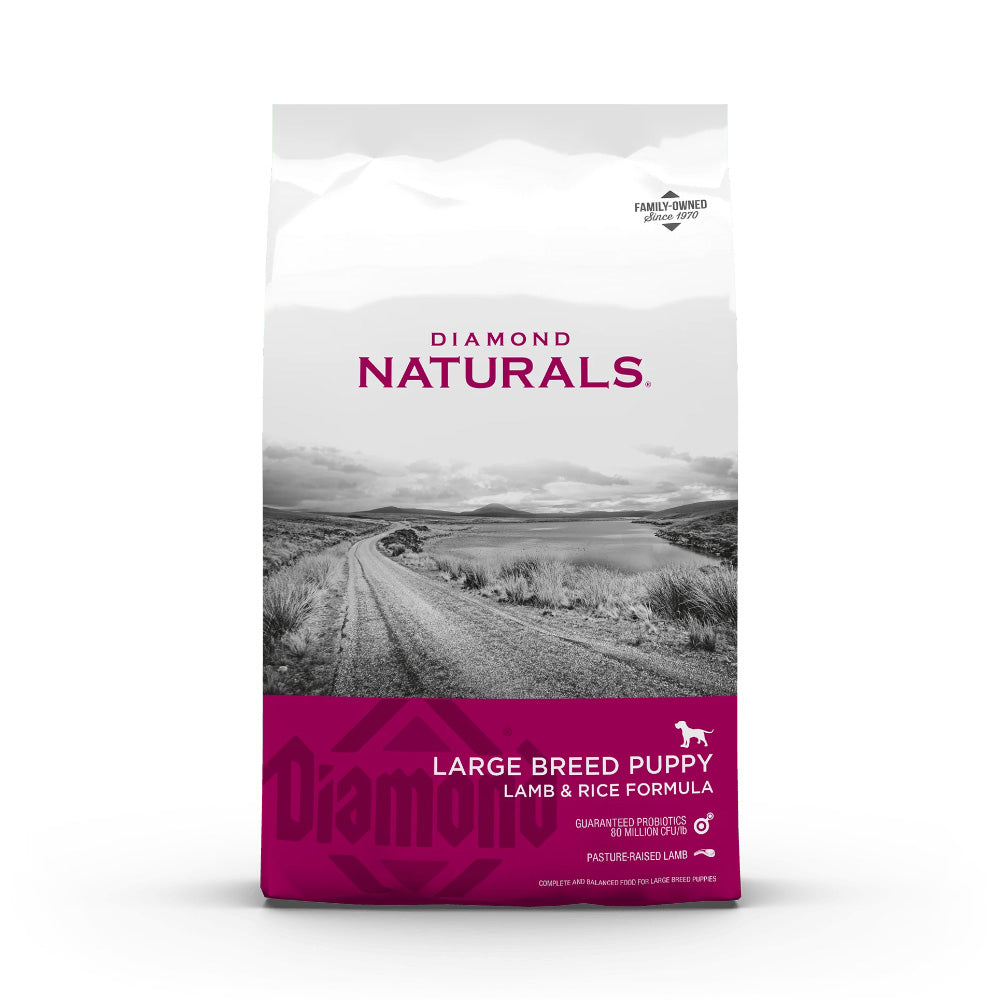 دايموند ناتشورال طعام جاف للكلاب الصغيرة من السلالات الكبيرة بنكهة لحم الضأن والأرز