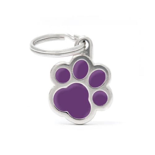 ماي فاميلي قلادة شكل كف قطة لون بنفسجي