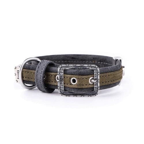 ماي فاميلي لندن طوق جلد أخضر 36×2.2 سم