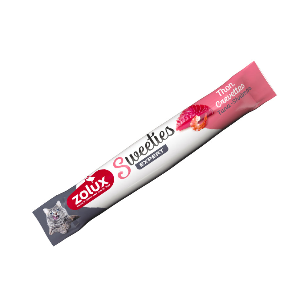 زولكس سويتس اكسبرت مكآفات كريمية للقطط بنكهة التونة والجمبري 14غ