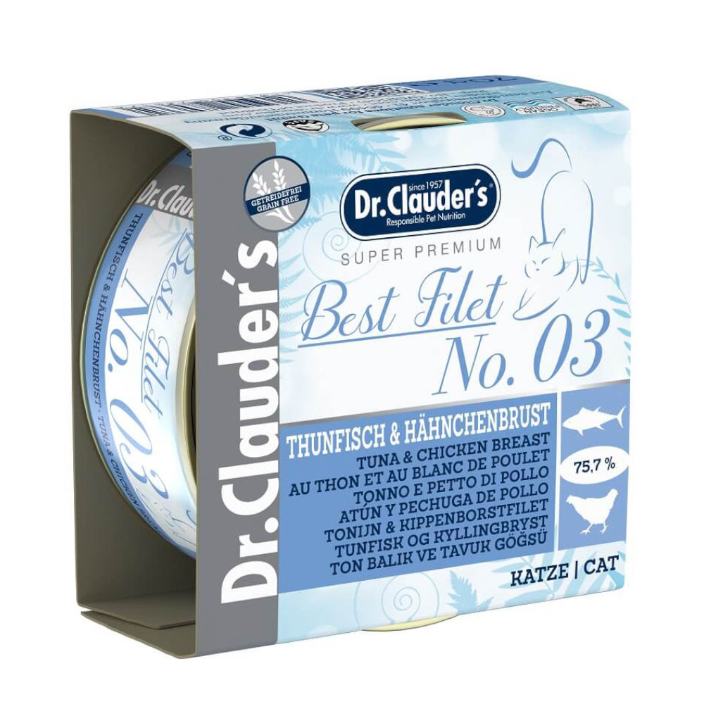 د. كلاودرز طعام رطب للقطط البالغة بنكهة التونة والدجاج 70غ