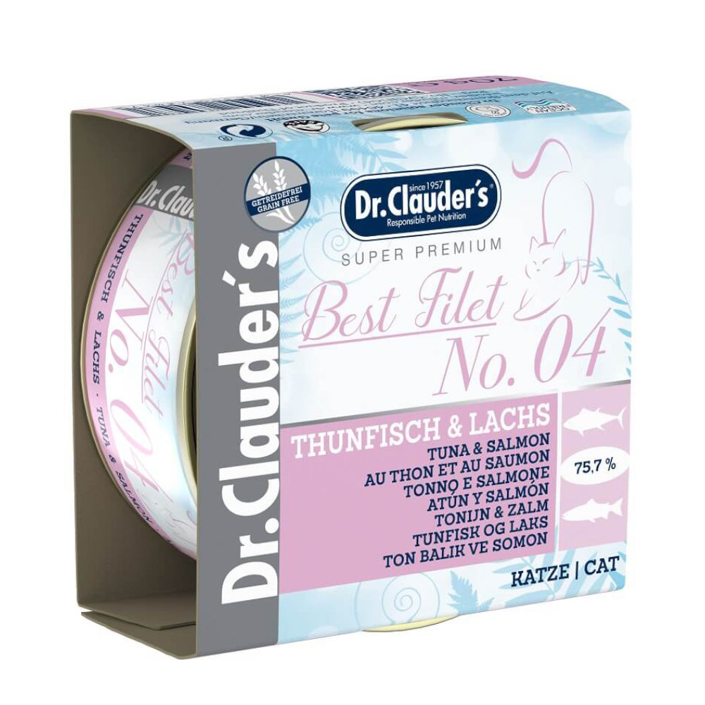 د. كلاودرز طعام رطب للقطط البالغة بنكهة التونة والسالمون 70غ