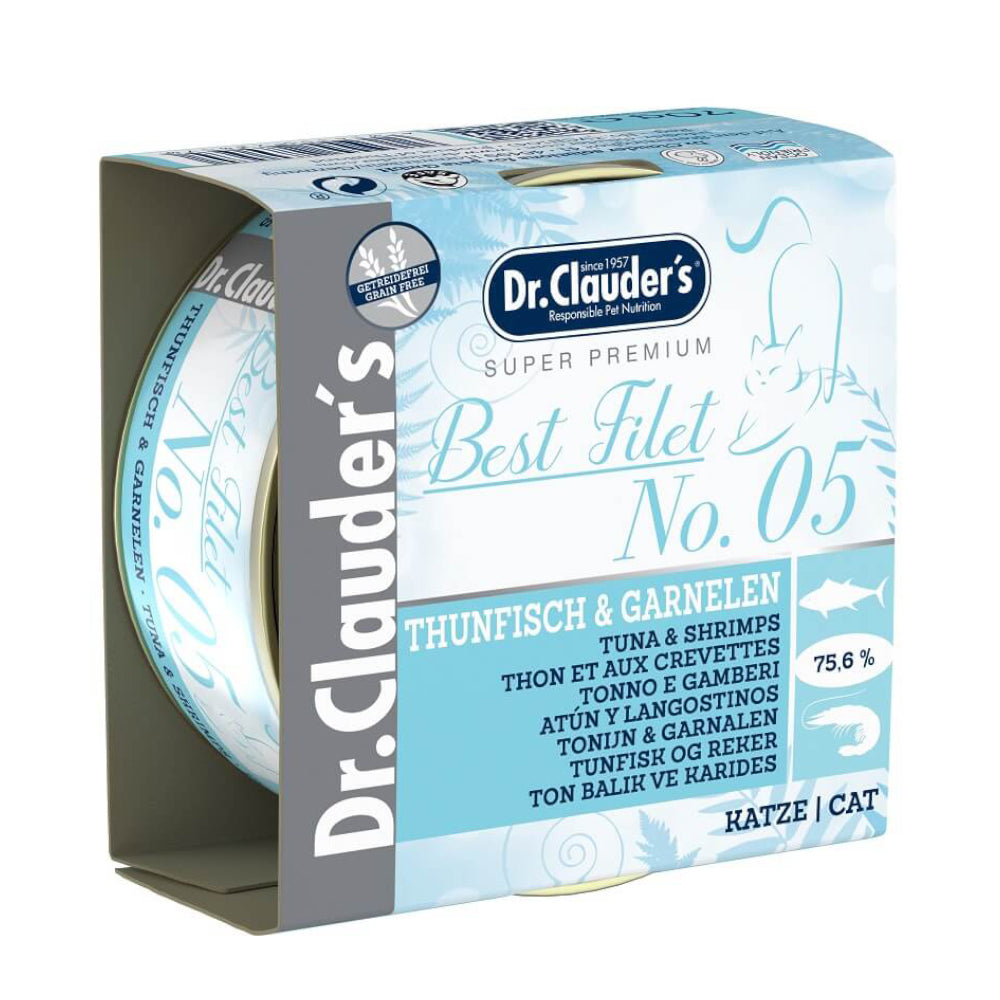 د. كلاودرز طعام رطب للقطط البالغة بنكهة التونة والجمبري 70غ