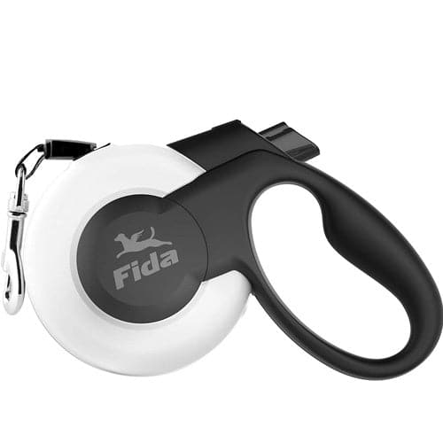 فيدا ام سفن بلس مشد أوتوماتيكي للتنزه قطط و كلاب أبيض مع اضاءة ليلية (ليد) S