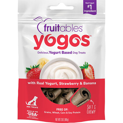 فروتايبلز مكافات للكلاب بنكهة الفراولة والموز واللبن الزبادي 340غ