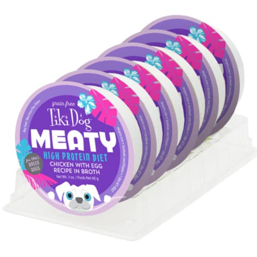 تيكي دوق طعام رطب للكلاب صغيرة الحجم لجميع الاعمار بنكهة الدجاج والبيض مع المرق 4*85غ