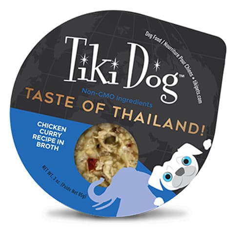 تيكي دوق طعام رطب للكلاب صغيرة الحجم لجميع الاعمار بنكهة الدجاج والكيري مع المرق 4*85غ