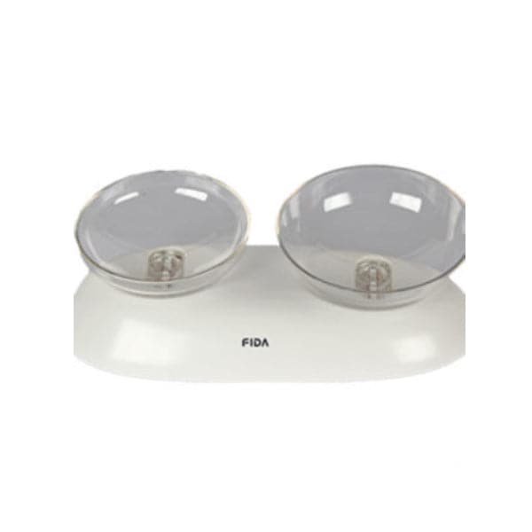 فيدا صحن مزدوج قابل للتعديل للجراء أبيض