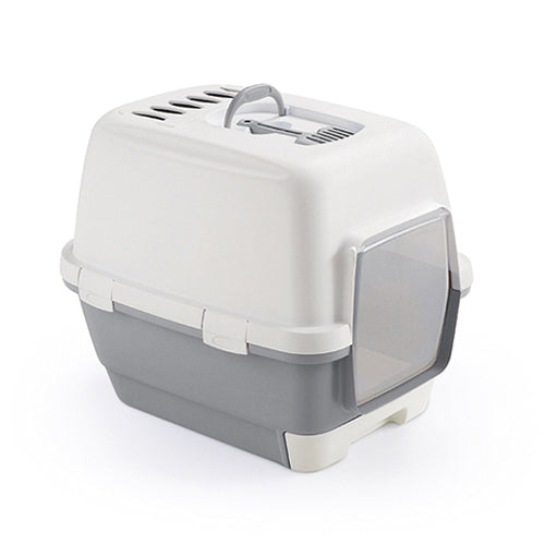 ستيفان بلاست كاثي صندوق رمل بلاستيك مع درج وسكوب وفلتر هواء للقطط