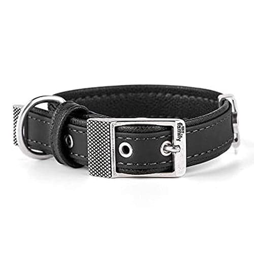 ماي فاميلي بلباو طوق جلد اسود صغير 35×1.6سم