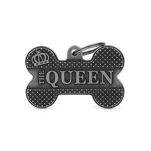 ماي فاميلي قلادة THE QUEEN شكل عظمة لون فضي حجم كبير XL