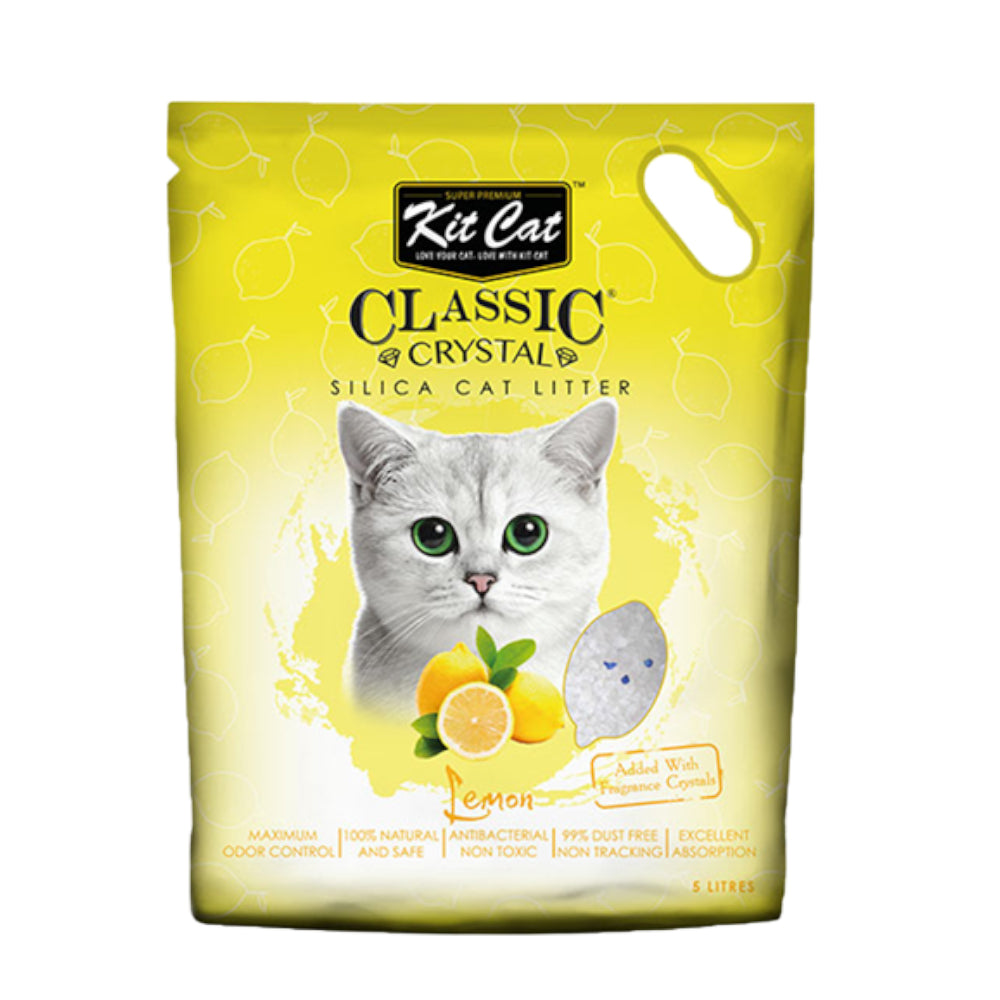 كت كات كلاسيك رمل للقطط كريستال برائحة الليمون 5 لتر