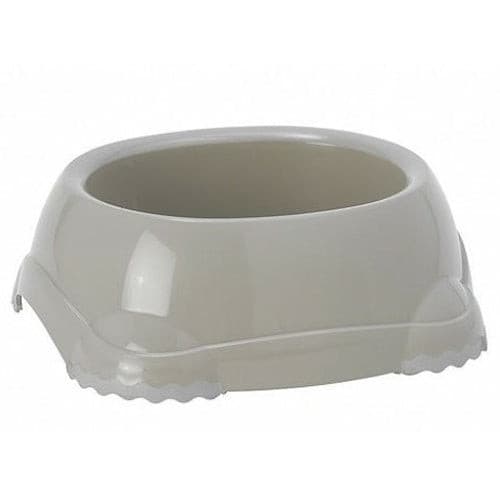 مودرنا صحن طعام بلاستيكي للقطط و الكلاب لون رمادي غير قابل للإنزلاق
