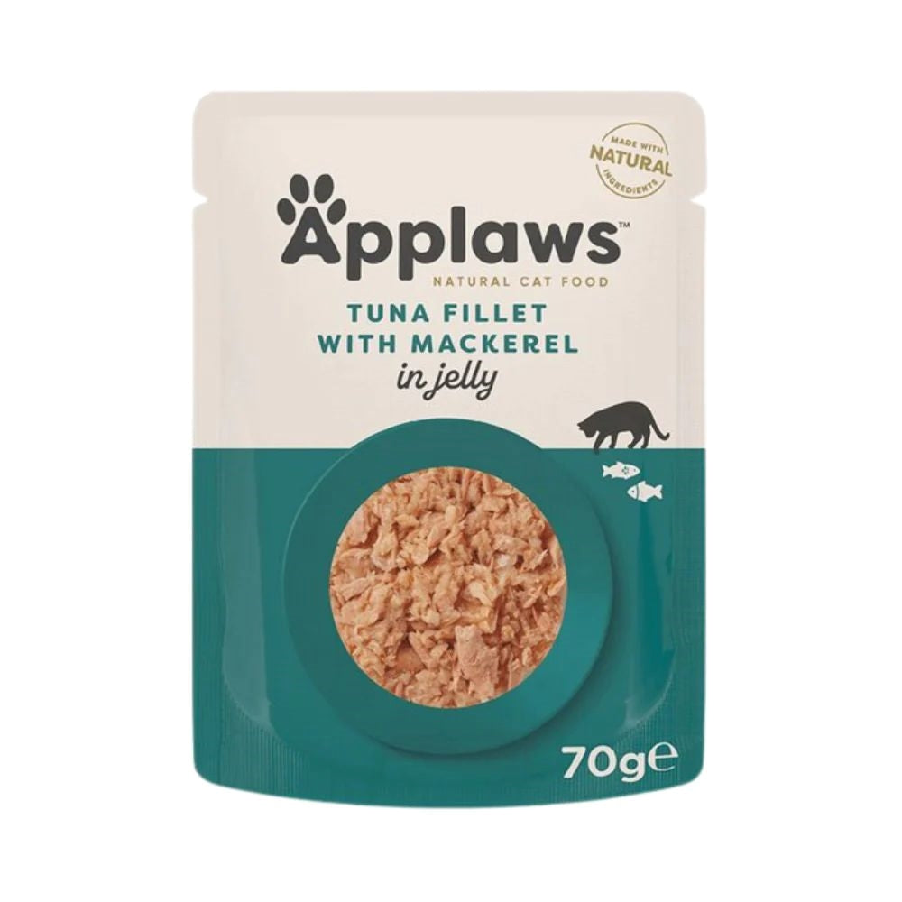 ابلاوز أظرف طعام رطب للقطط بنكهة التونة مع سمك المكاريل و الجيلي 70غ