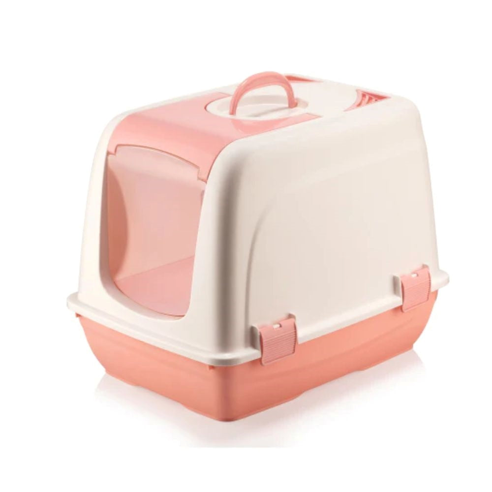 فلاين قو حوض رمل للقطط لون زهري