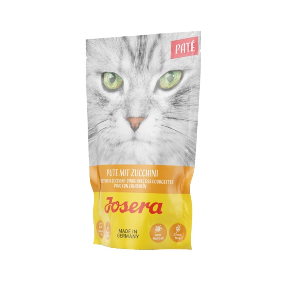 جوسيرا طعام رطب مهروس للقطط البالغة بنكهة الديك الرومي والكوسة 85غ