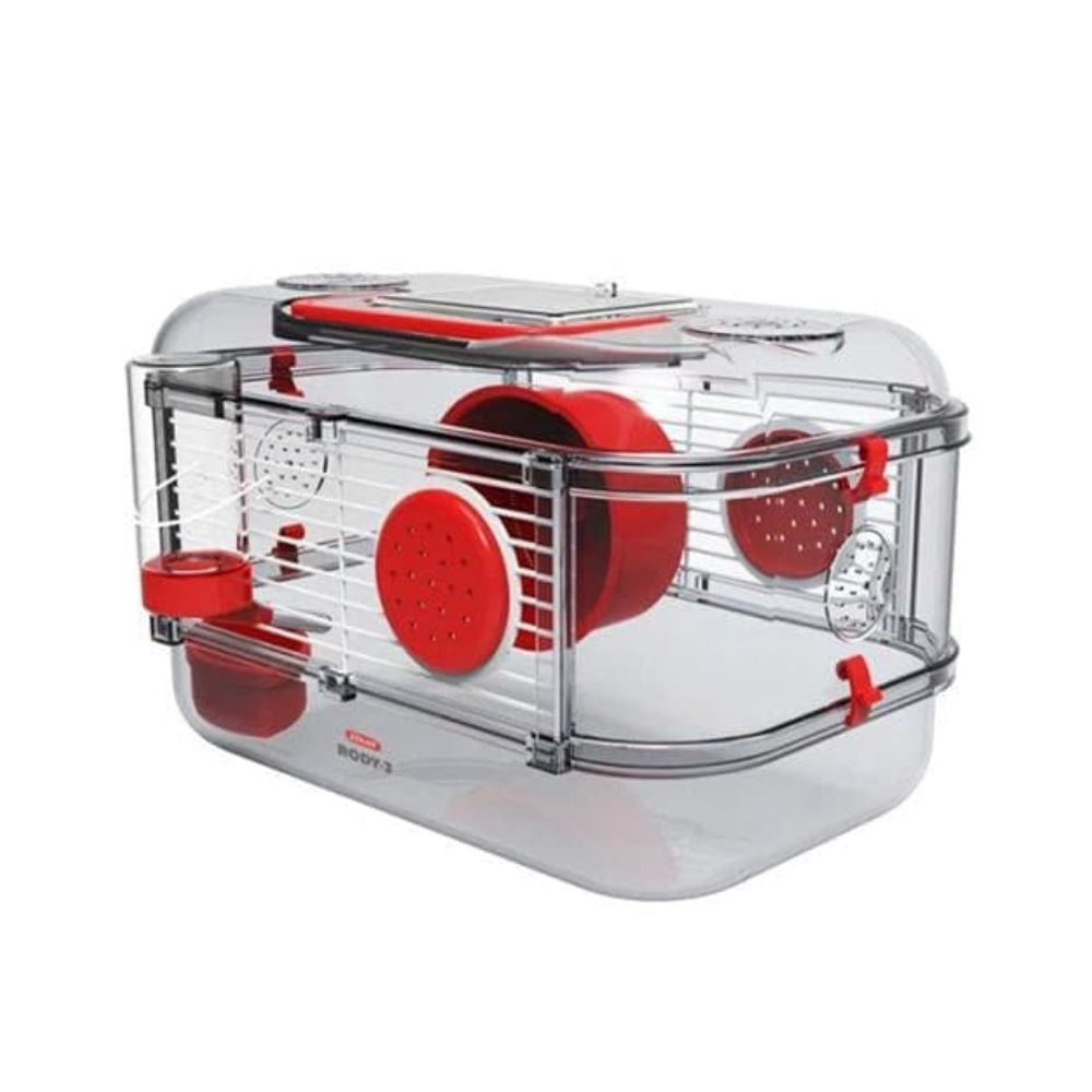 زولكس رودي قفص للقوارض حجم صغير لون احمر