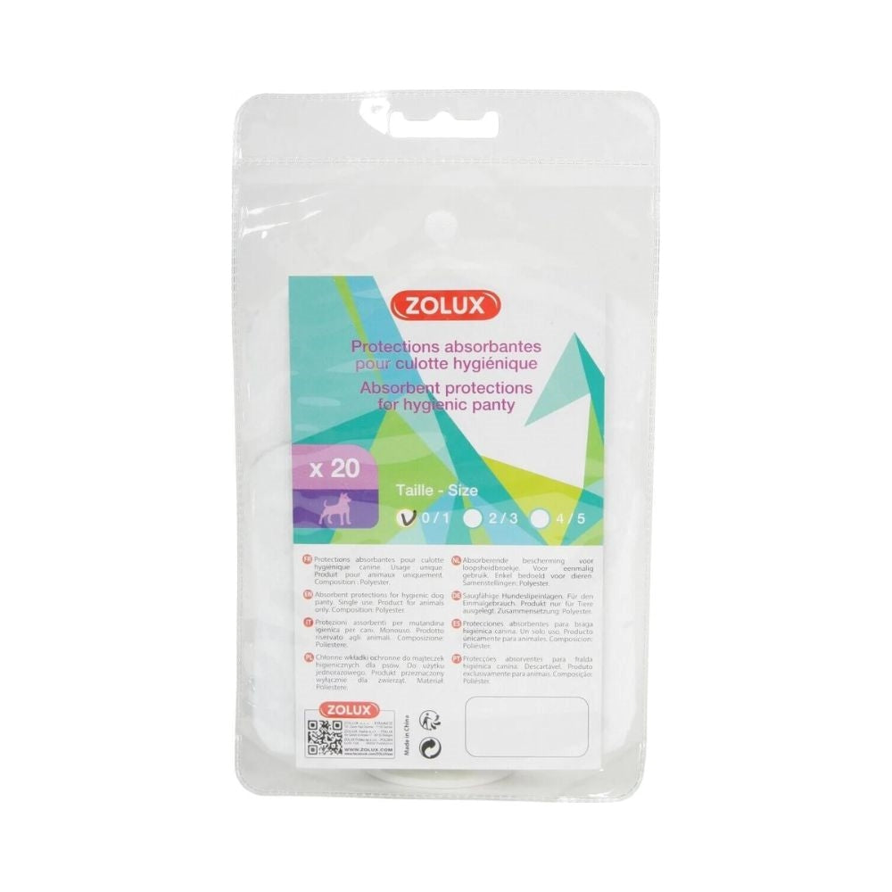 زولكس فوطة للسروال الداخلي للكلاب حجم 4-5 ×20